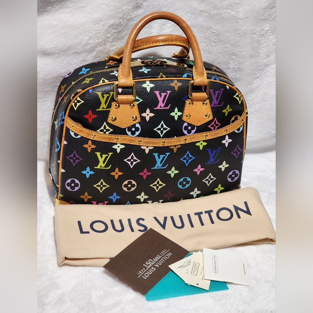 Authentic Louis Vuitton Black multicolor trouville